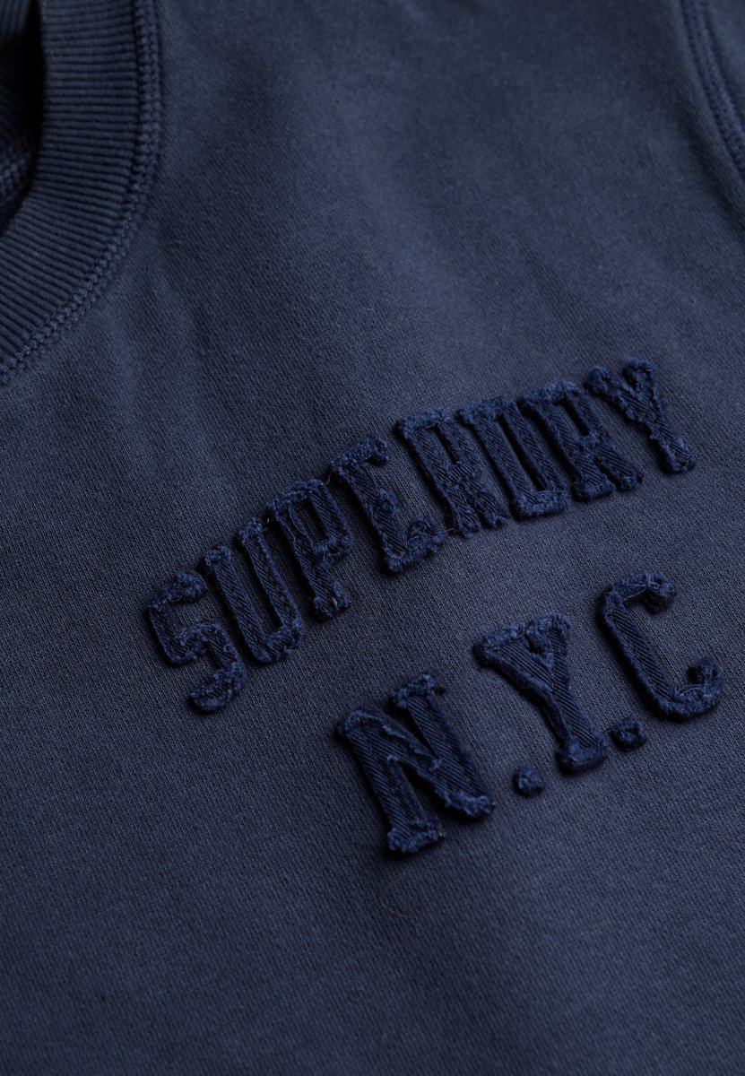 Superdry Trui Vintage Athletic Tonal Crew M2014382a Jua Lauren Mannen Blauw