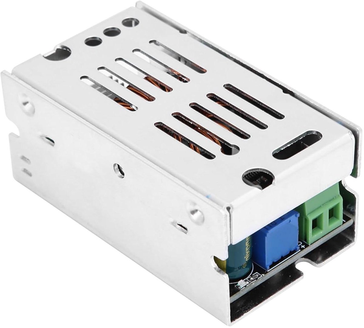 Image of JGS Premium - Step Down Module Voeding Adapter 70 x 38 x 31mm - Verstelbaar 2-60VDC - Aluminium Behuizing - Voor Elektronica Circuit