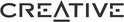 Zwart logo met de tekst CREATIVE.