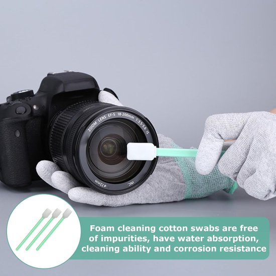 100 Pcs Foam Cleaning Swabs - Pointed Cotton Swabs voor Inkjet en Camera Lens Cleaning van Merkloos	 — afbeelding 3