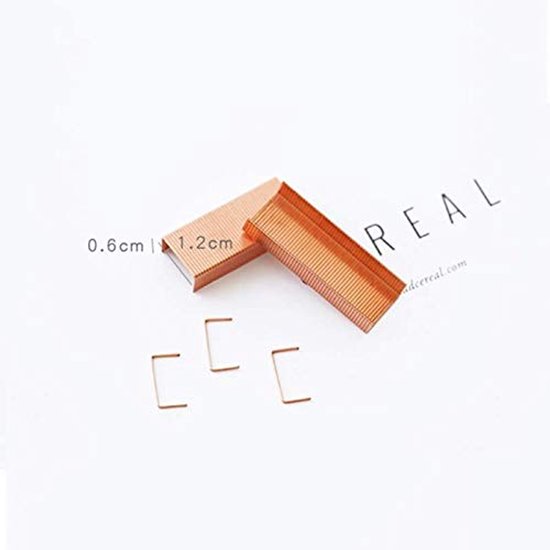 BE-TOOL 24/6 nietjes, 5000 stuks quility nietjes Rose Gold standaard 12 mm breedte nietjes voor nietmachine