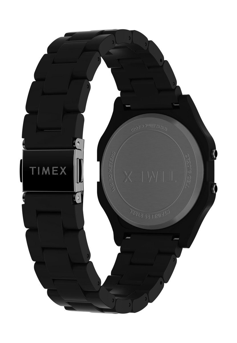 Timex Timex 80 Glossy Automatisch Zwart Case: 100% Plastic| Bracelet: 100% Plastic 36 mm TW2V20000AJ