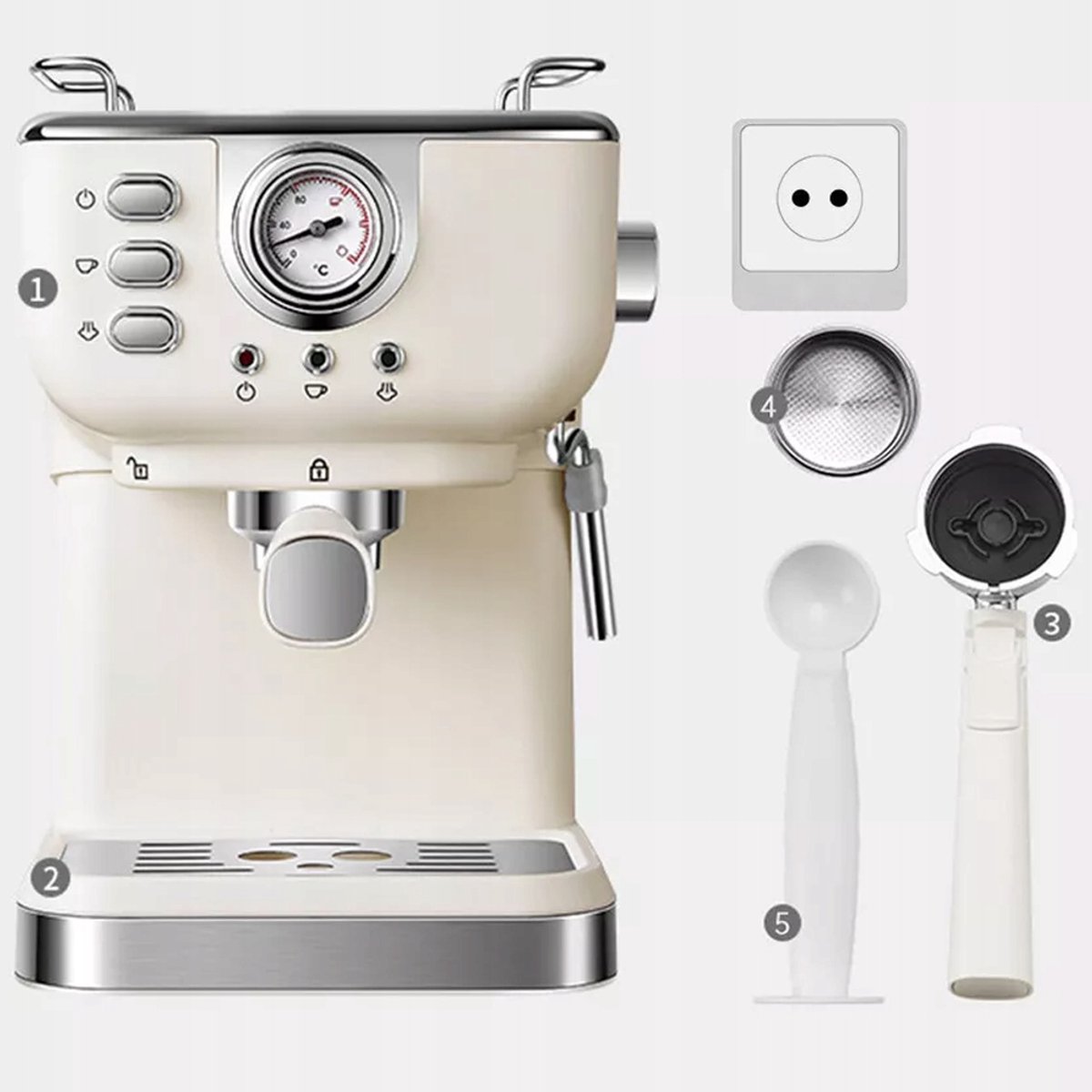 1,5L Italiaanse semi-automatische koffiemachine - afbeelding 2