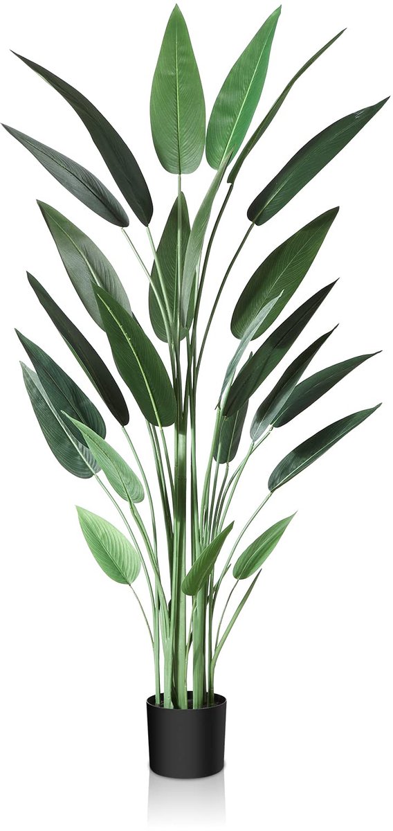 CROSOFMI Kunstmatige Lelieboom 160CM Nep Tropische Plastic Palmboom Perfecte Grote Planten in Pot voor Binnen Buiten Thuis Kantoor Tuin Moderne Decoratie Housewarming Cadeau (1 Pak)
