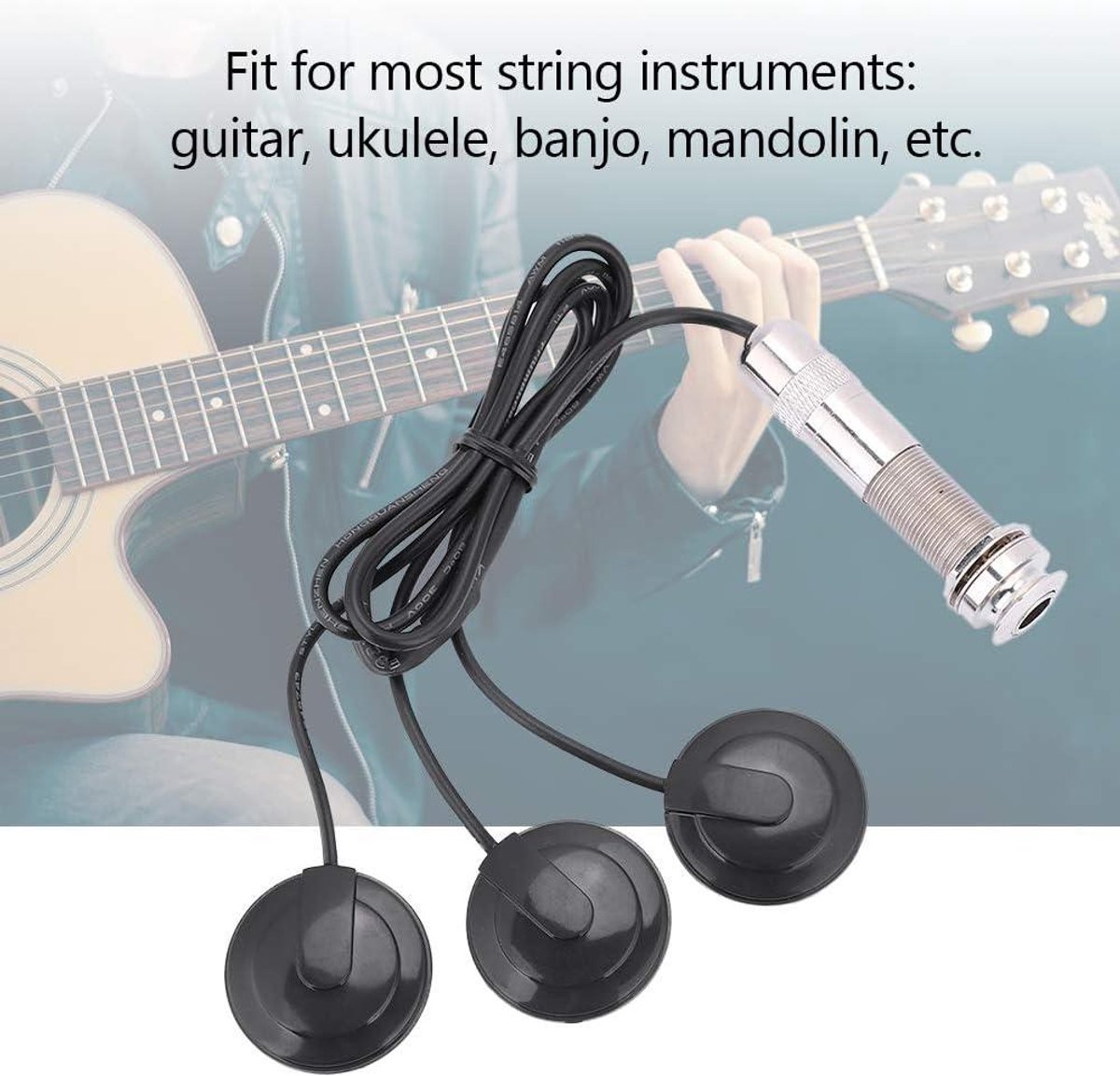 50mm Metalen Piëzo-transducer Voorbedrade Pickup voor Akoestische