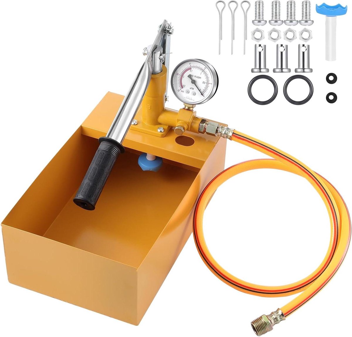 Allecto Plus - Handmatige Waterdruktestpomp 1/2 inch met 25 kg druk en 6 liter capaciteit - Voor verwarming sanitair en zonne-waterpijptester.