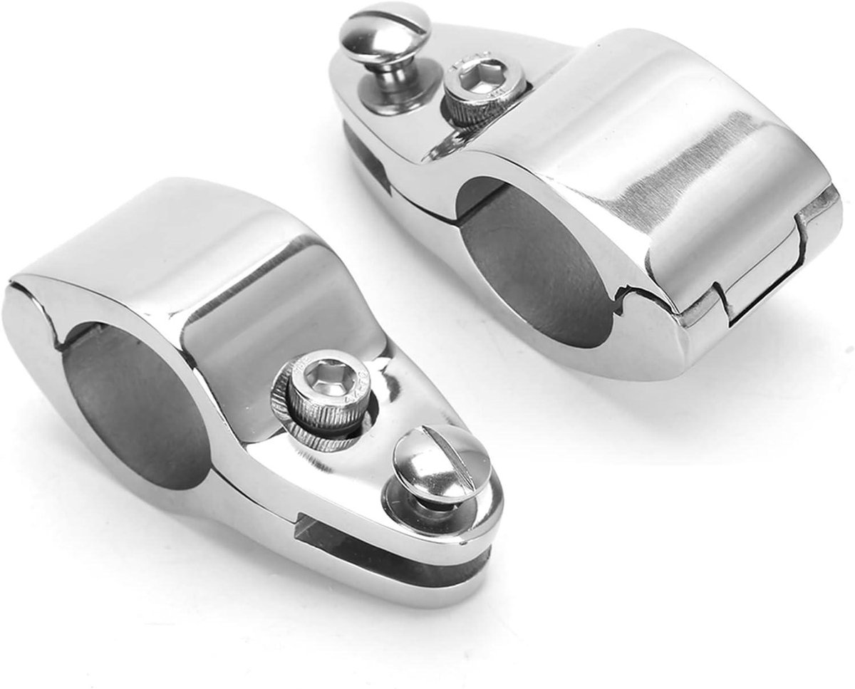 2Pack Boot Bimini Top Scharnierende Jaw Slide Rail Mount met Eye End - Yacht Fittings - Heavy Duty Boot Hardware - Voor Boten 25mm