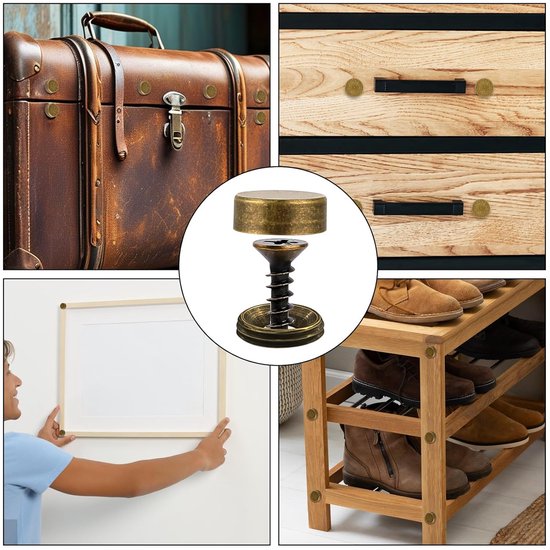 16 stuks decoratieve messing schroeven met kappen, zelfsnijdende schroef, decoratieve afdekking, kastdeuren en raamschroeven, spiegelschroeven, handgemaakt hout voor meubelbevestiging (15 mm