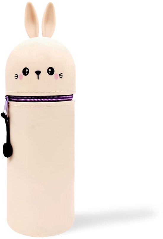 Legami - Kawaii 2-in-1 etui van zachte siliconen, pinguïn-thema, pennenhouder voor op tafel, ritssluiting, kleurpotloden, viltstiften, hoogte 18,5 cm Legami - Kawaii 2-in-1 etui van zachte siliconen, pinguïn-thema, pennenhouder voor op tafel, ritssluiting, kleurpotloden, viltstiften, hoogte 18,5 cm