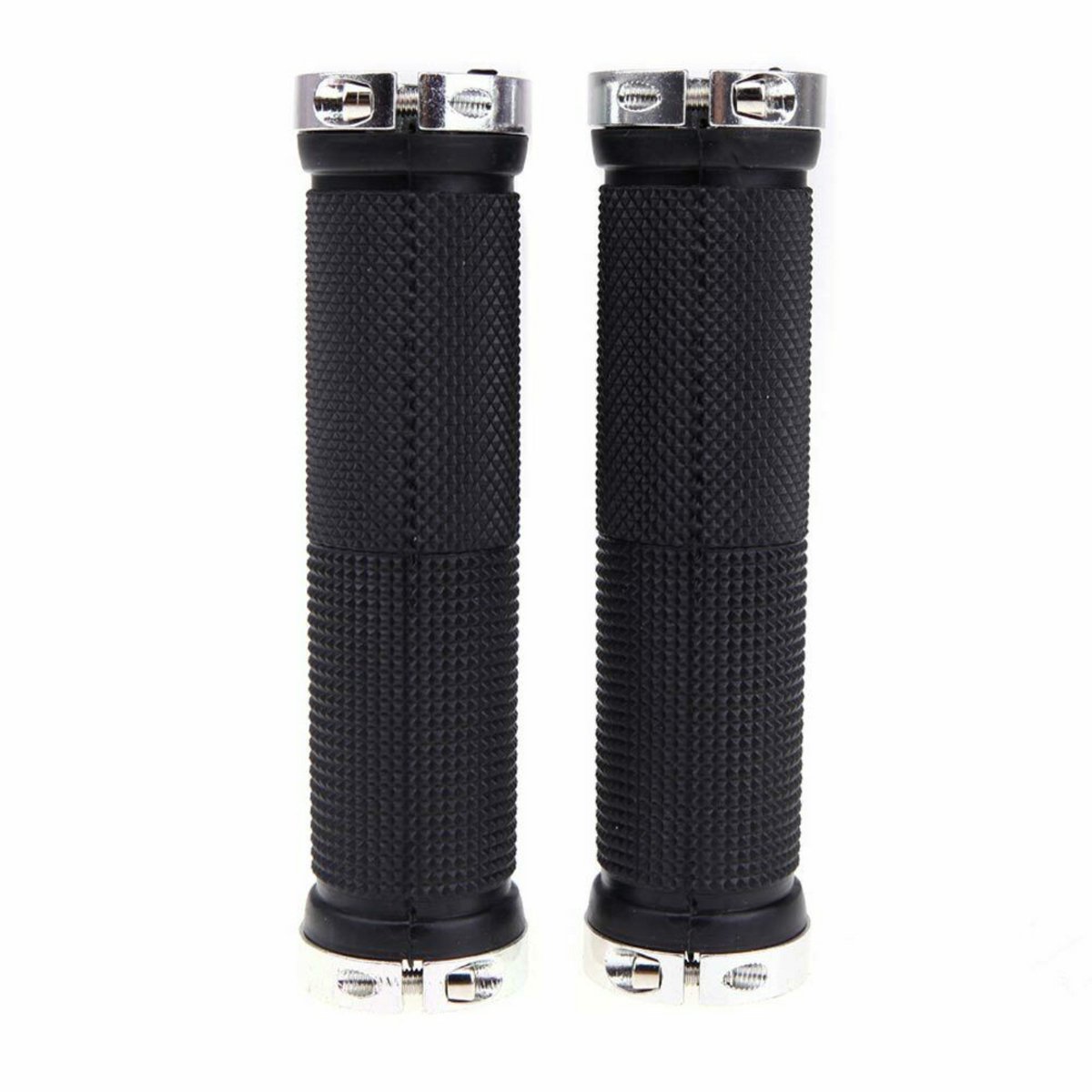 Fietshandvatten - Lock-On - Handvatten - Universeel - Fiets – Mountainbike – Professioneel - Grips - Extra Grip – Fietshandvaten -Handvaten - Handig te monteren - Anti-slip – Fietsen – Stuur – Bikegrips – Lock-on – Aanspanbaar – Zilver