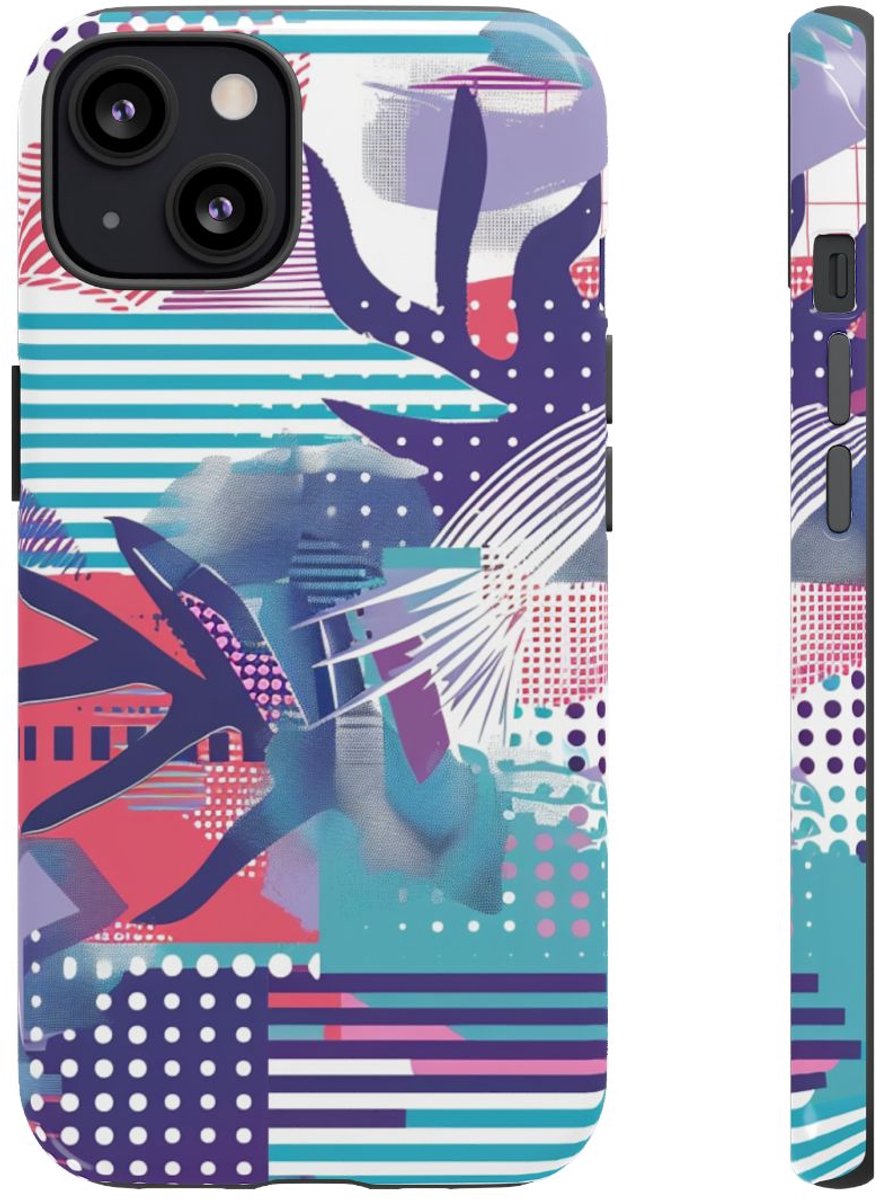 Abstracte Geometrische en Organische Vormen – Telefoonhoesje Geschikt voor iPhone 13