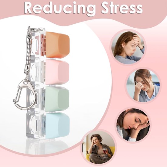 Haowul Jouet Anti-Stress 9 En 1 – Porte-clés Clicker Pour Soulager L’Anxiété