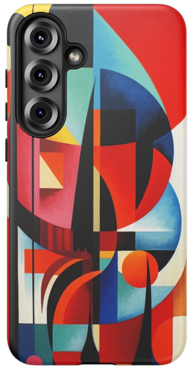 Abstracte Geometrische Compositie – Telefoonhoesje Geschikt voor Samsung Galaxy S25 Plus
