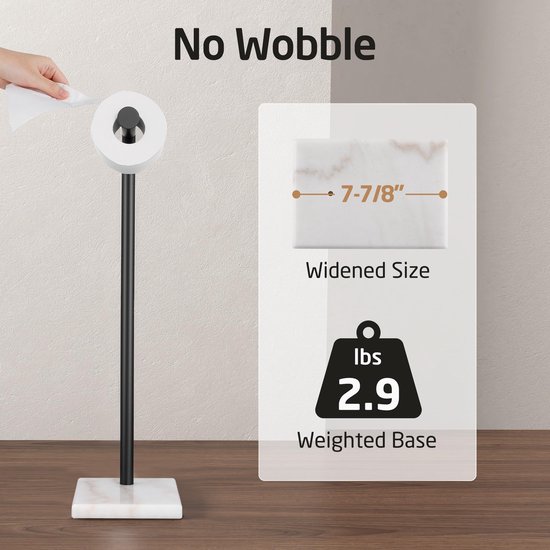 KES Toiletrolhouder, vrijstaand, toiletpapierhouder voor badkamer
