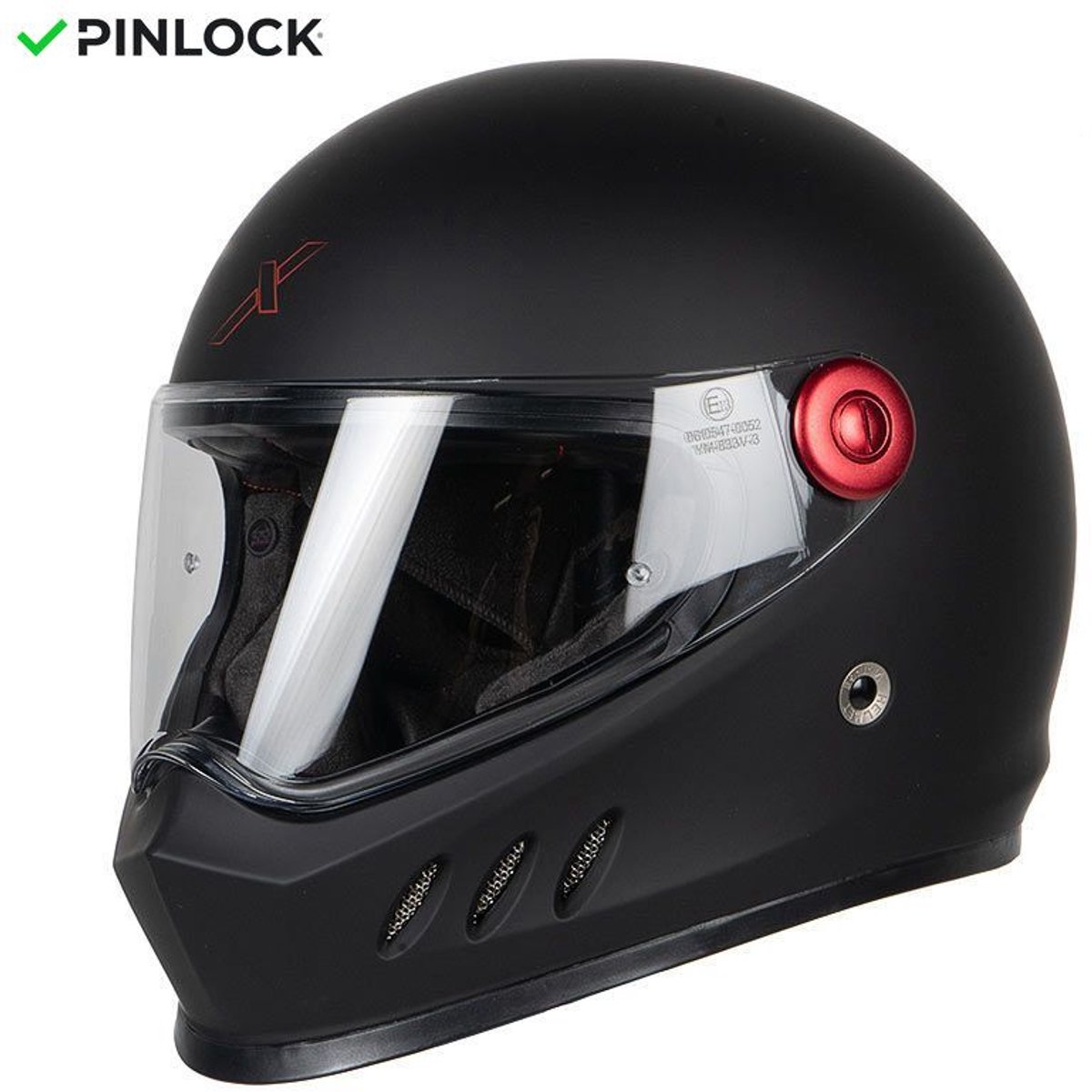 MOTOBLOUZ COMANDO Integraalhelm - ECE 22.06 gekeurde Helm Scooter, Motor & Brommer - Heren & Dames - Zwart - S