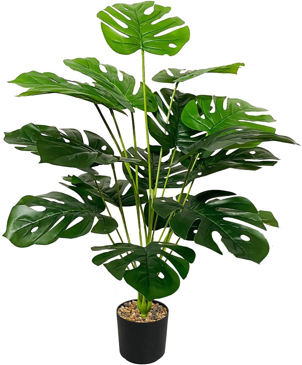 Ibenzoa Realistisch ogende tropische kunstpalm voor binnen- en buitendecoratie, onderhoudsvrij groen
