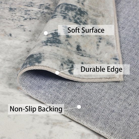Cekene Lopers, vloerkleden voor hal, antislip taupe, 65 x 180 cm