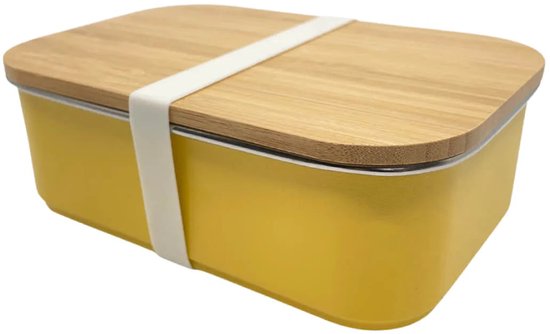 Smikkels - Boîte à pain Lunchbox en acier inoxydable - 900ml - Blanc doux