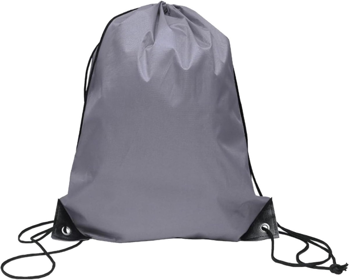 Allecto Plus - Trekkoordtas | Opvouwbare Gymtas Grijs voor Sport, Sportschool, Reizen | Trekkoord Rugzak voor Dames en Heren | Strand, Werk, School | Zwemmen | Afmetingen 1*5*4 cm
