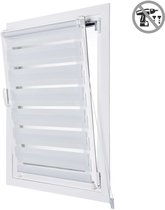 Storesdeco - EasyFix Duo rolgrodijnen, rolgordijn zonder boren, Wit, 60x180 cm