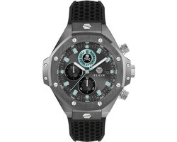 Philipp Plein Plein Chrono Royal PWLFA0125 Horloge - Siliconen - Zwart - Ø 46 mm