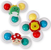 Frummel Fidget Spinners met Zuignap - Badspeelgoed - Sensorisch speelgoed - Fidget Toys - Badspinner - Fidget Spinner voor op Autoraam - 3 stuks - Draaidiertjes