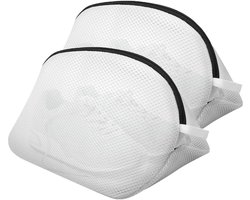 JOOTUEPO Schoenenwaszak Sneaker, 2-pack schoenen voor wasmachine Schoenenwaszak, herbruikbare waszak, met rits voor schoenen waszak, mesh schoenen waszak voor sneakers