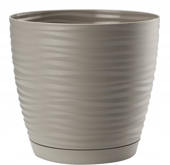 Kolibri Home | Le Chic Bloempot - Witte Keramieken Sierpot Met Gouden Details Potmaat 9cm