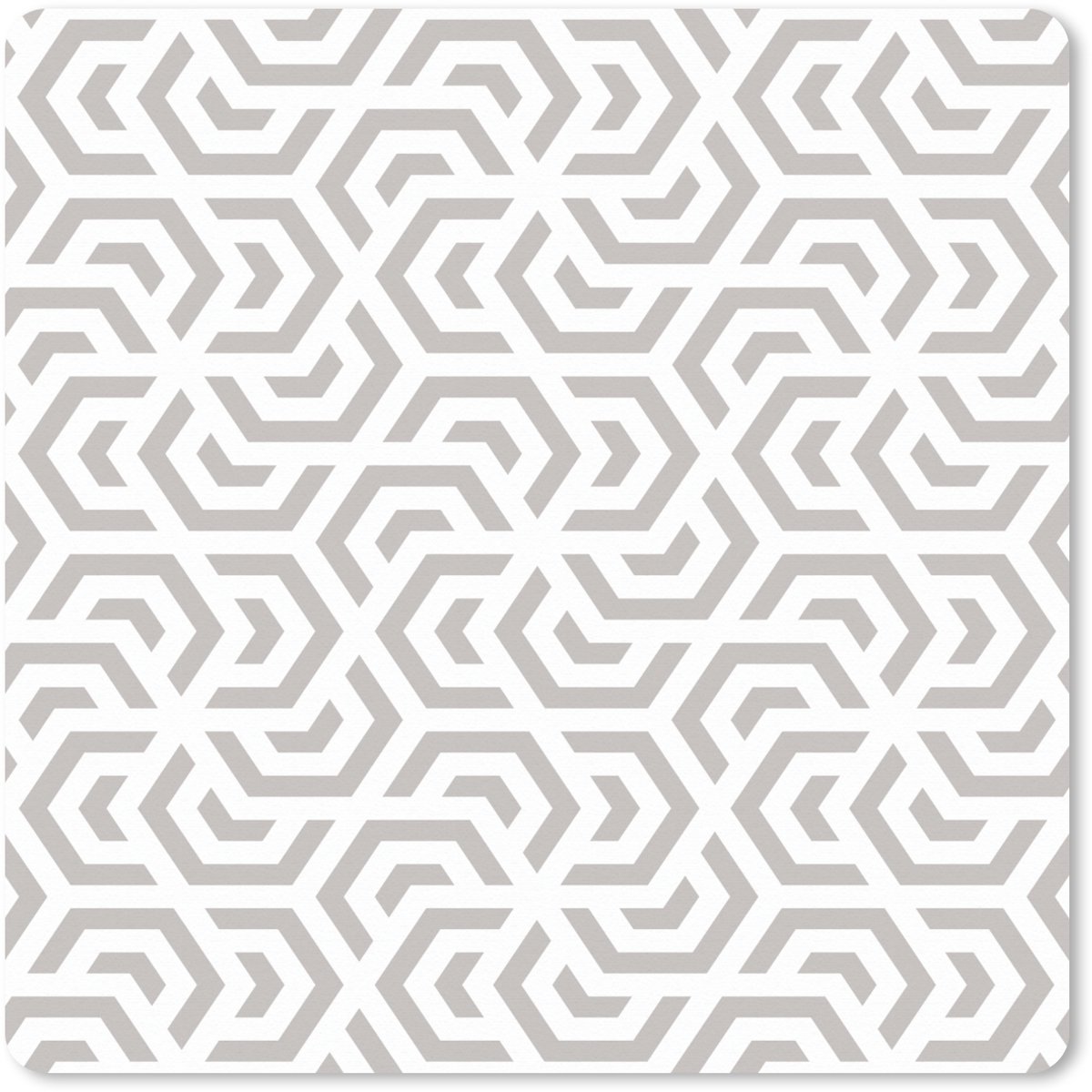 Muismat XXL 60x60 cm - Bureau onderlegger - Bureau mat Grafisch - Patroon - Modern - Hexagon - Bureaumat - Gaming mousepad xl - Bureaulegger groot - Computer deskmat