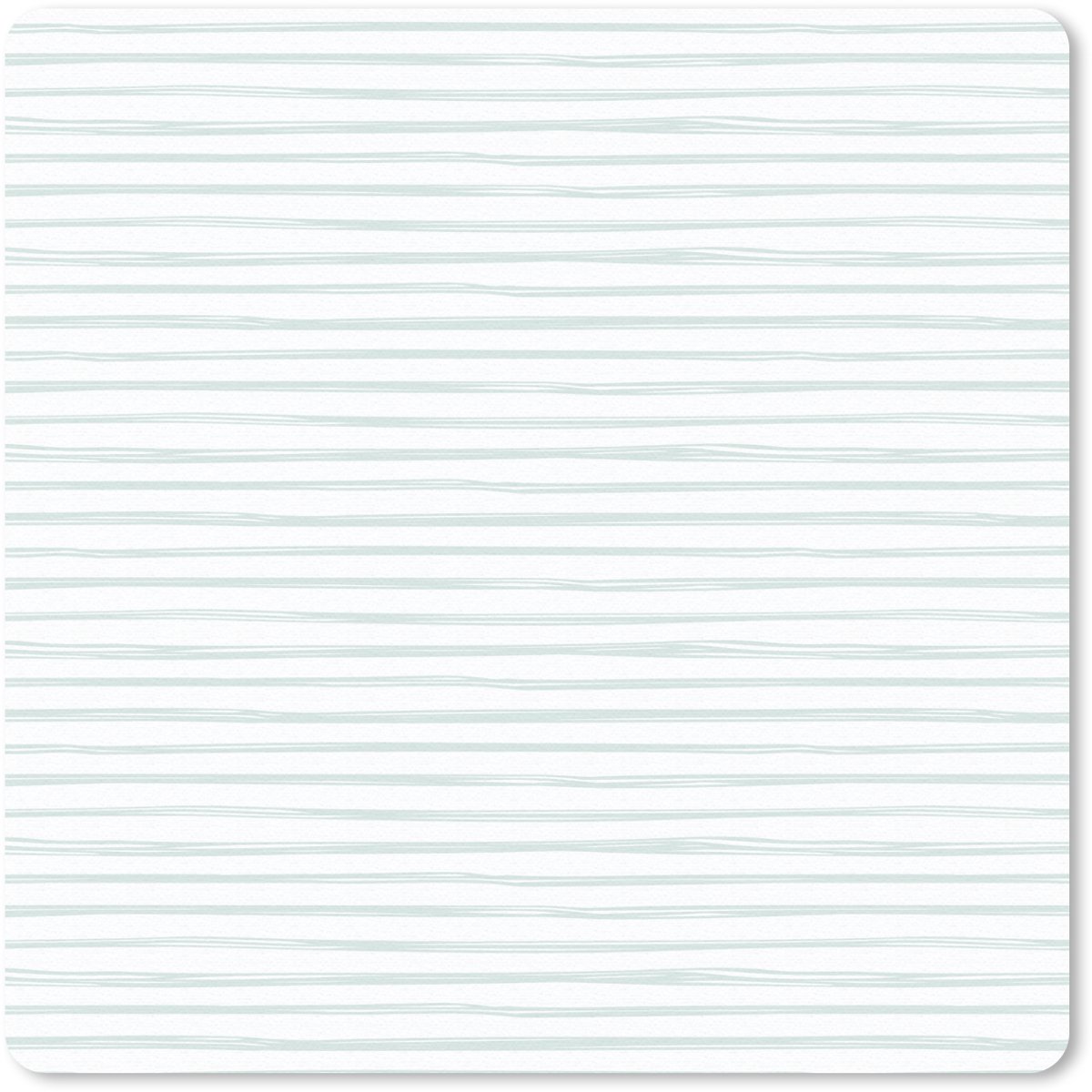 Muismat 20x20 cm - Mousepad Zee - Sfeer - Strepen - Groen - Muismatten