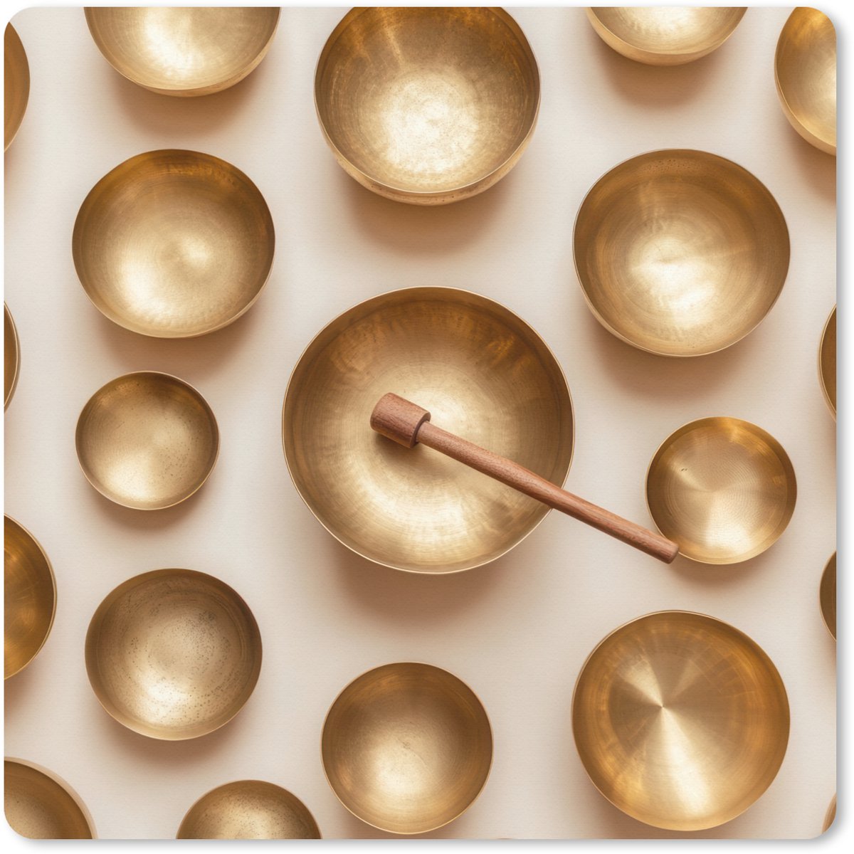 Muismat XXL 50x50 cm - Bureau onderlegger - Bureau mat Symmetrisch - Goud - Brons - Balans - Bureaumat - Gaming mousepad xl - Bureaulegger groot - Computer deskmat