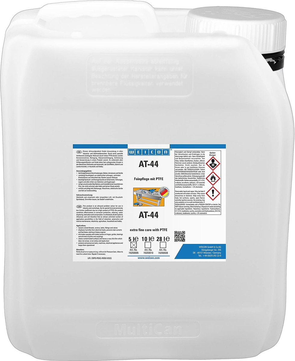 WEICON AT-44 Werkstof – 5 L Smeerolie met PTFE
