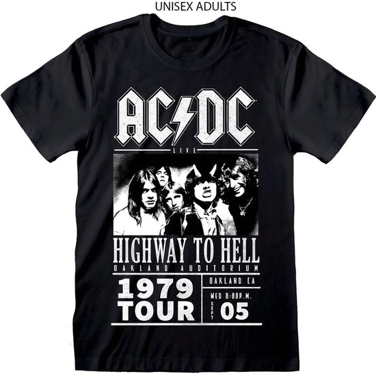 AC/DC Highway To Hell 1979 Tour T-Shirt ACD08625TSB Black-L | bol