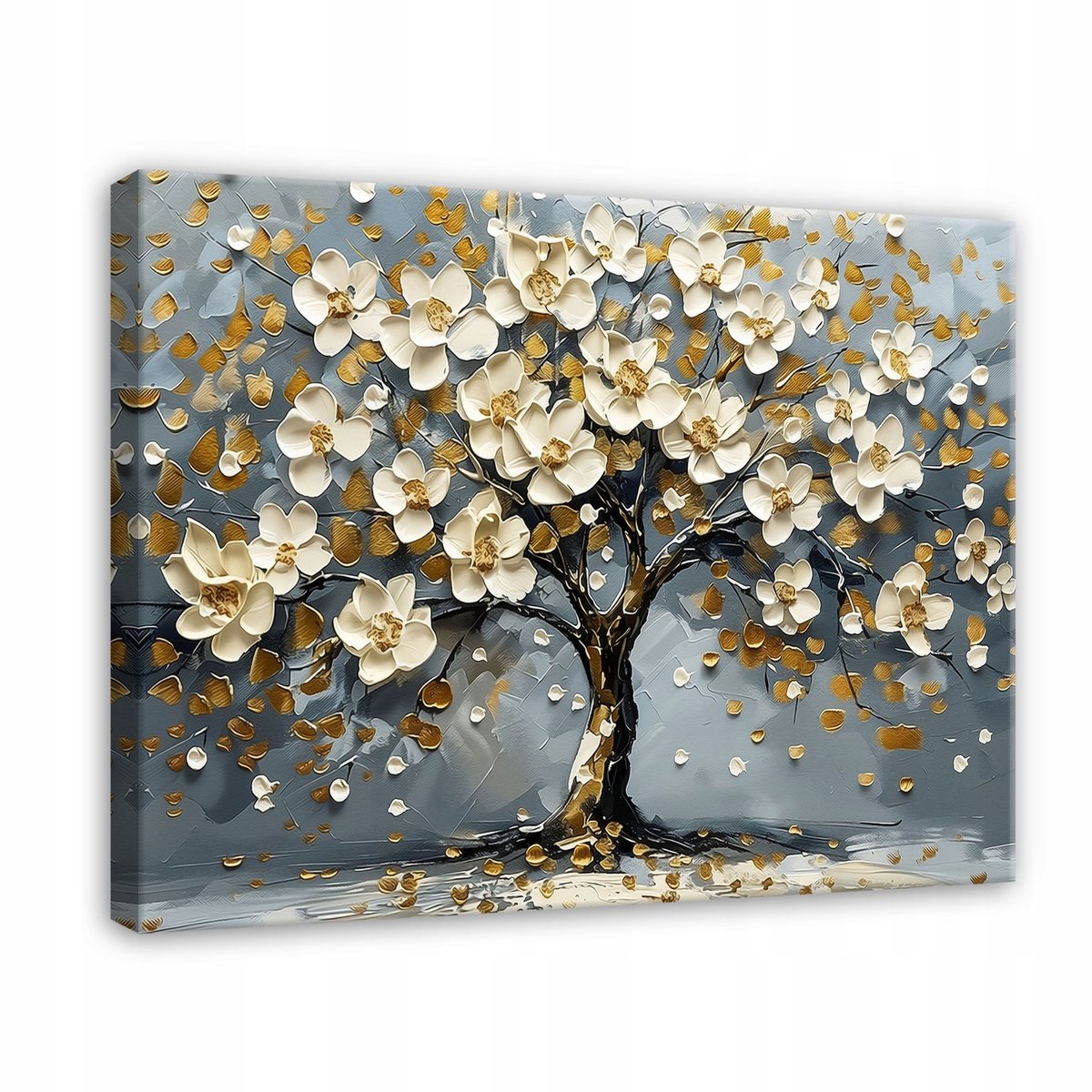 WALLARENA Canvas schilderij - 40x30 cm - afbeelding van de levensboom met bloemen voor slaapkamer en woonkamer multikleurig