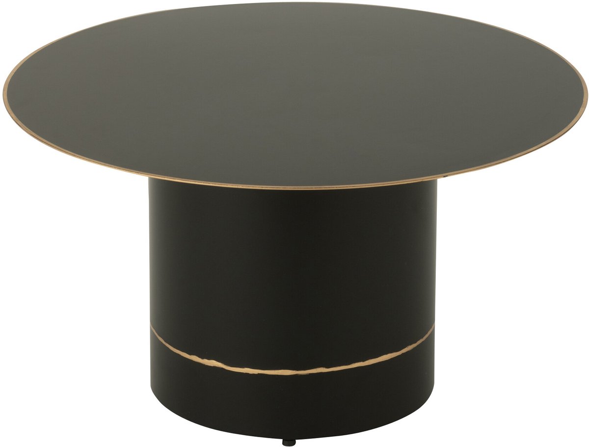 J-Line salontafel Cilinder Rond - ijzer - zwart/goud - small