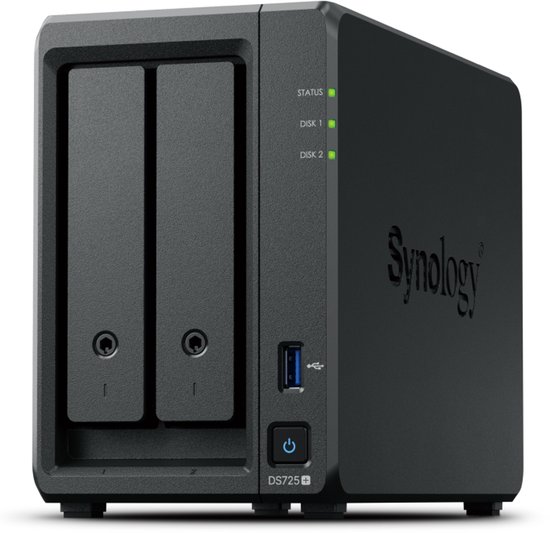 Serveur de stockage de données Synology DiskStation DS725+ NAS Ryzen Embedded R1600 4 GB DDR4 0 To Noir