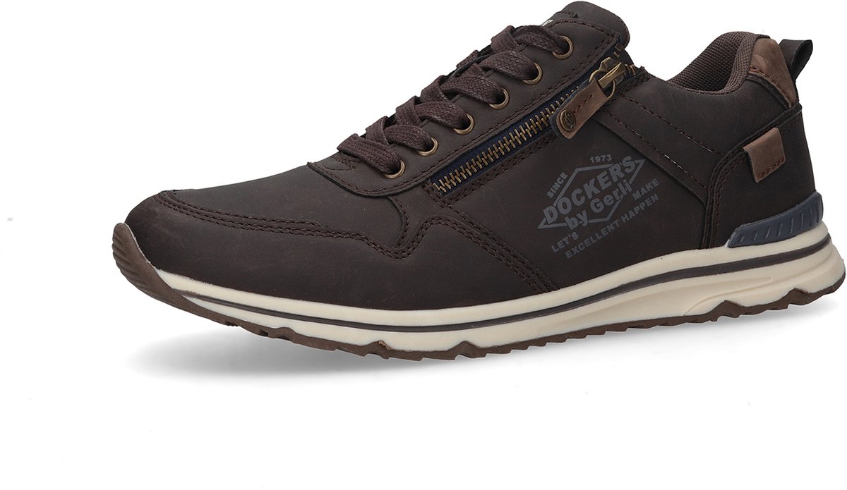Dockers by Gerli Heren Sneakers Soft Insock Gelzool Chocolate