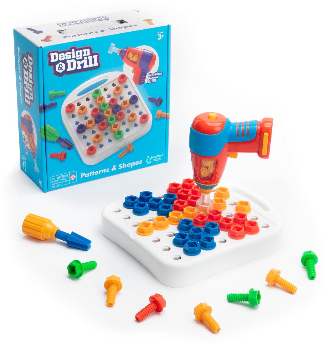 Learning Resources constructiespeelgoed design & drill patronen en vormen. - 3+