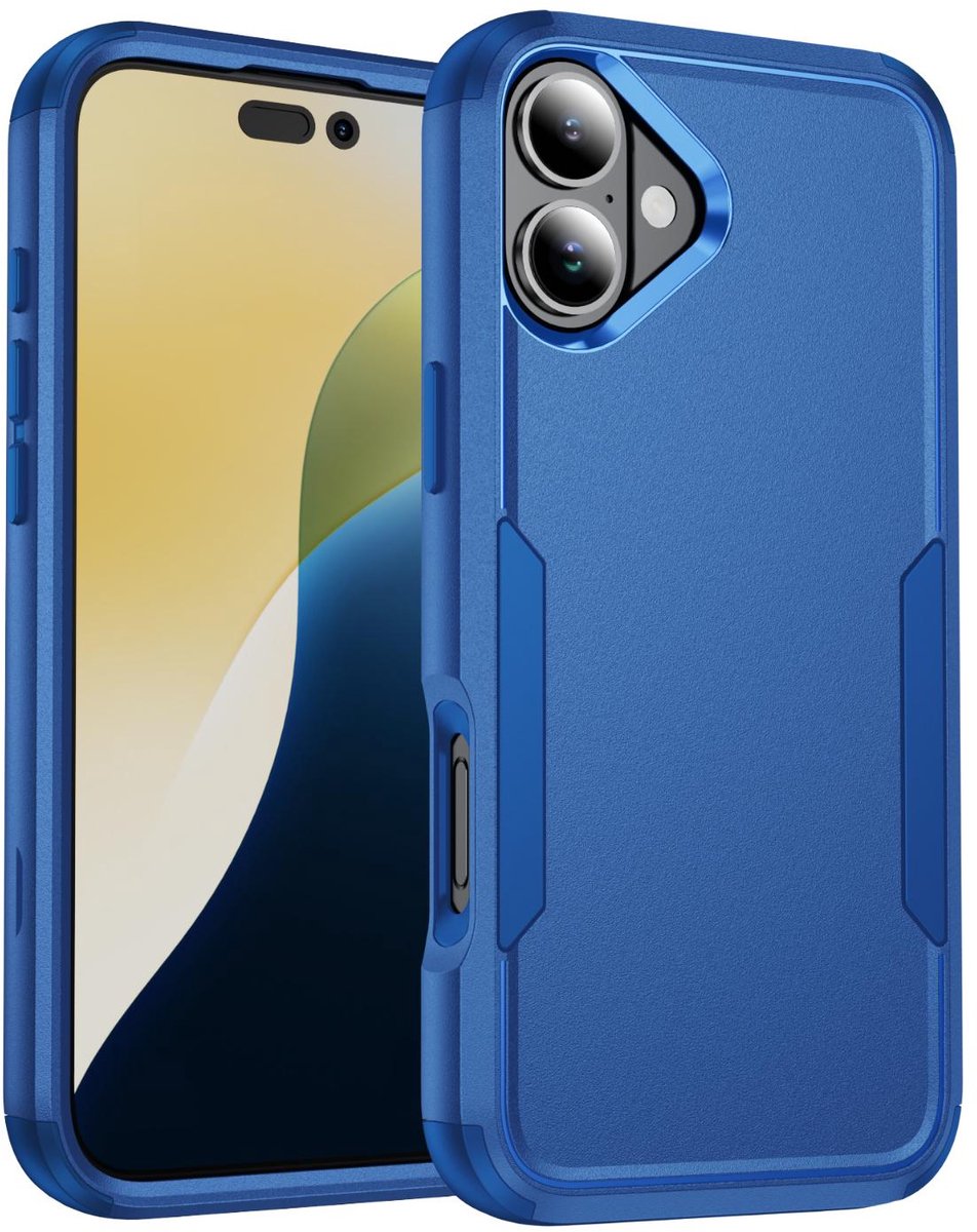 Mobigear Hoesje geschikt voor Apple iPhone 17 Telefoonhoesje Hardcase | Mobigear Ultra Tough Backcover Shockproof | Schokbestendig iPhone 17 Telefoonhoesje | Anti Shock Proof - Marineblauw
