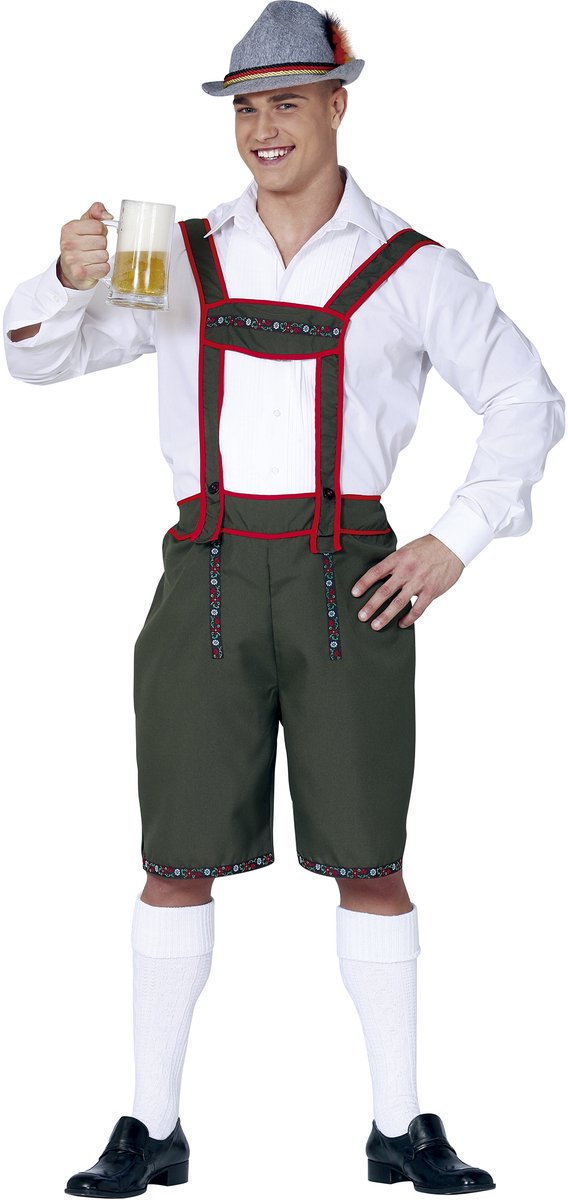 Donkergroene Lederhose Tino Tirol Man