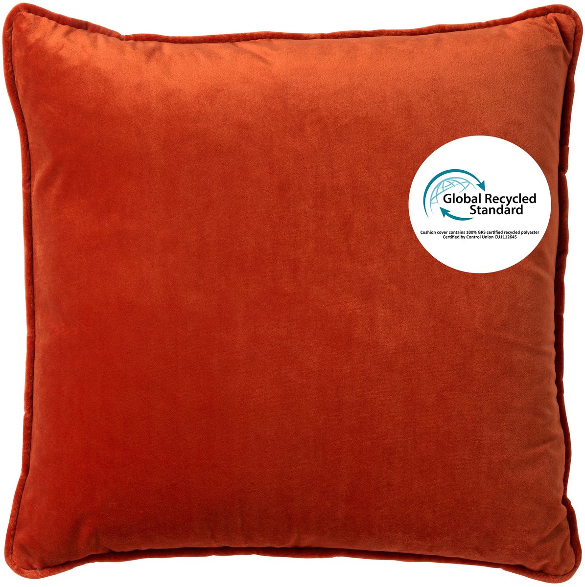 Dutch Decor FINNA - sierkussen 45x45 cm - Eco Line - 100% gerecycled - Potters Clay - oranje - Inclusief binnenkussen - Luxe kussens voor woonkamer & bank Terrarood