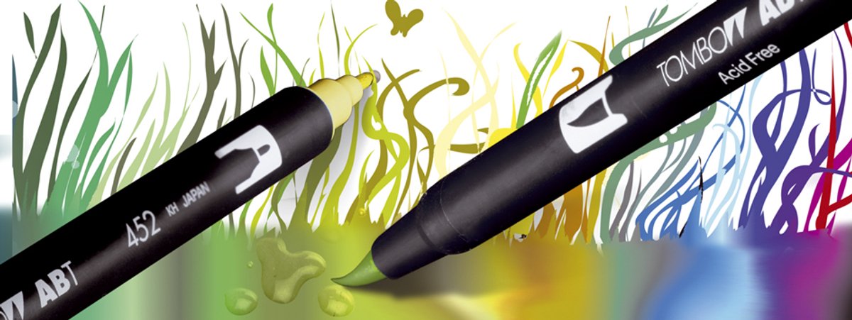 Tombow ABT - Dual Brushpennen - Penseelstiften - Grijze kleuren - 6 Stuks — afbeelding 3