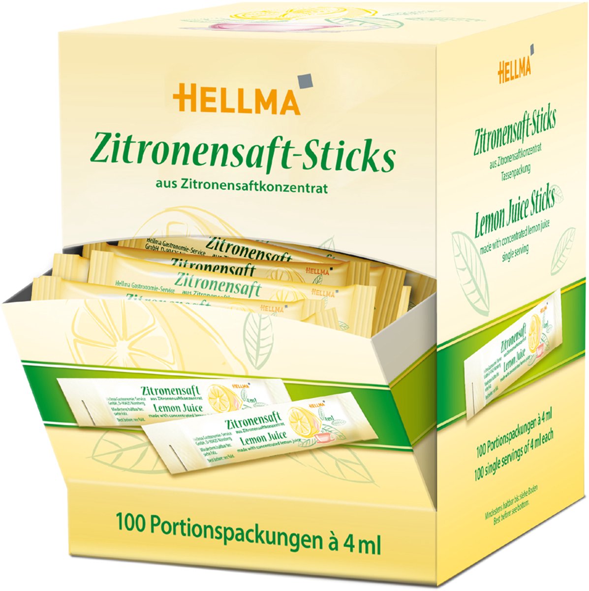 HELLMA citroensap-sticks, in displaykarton