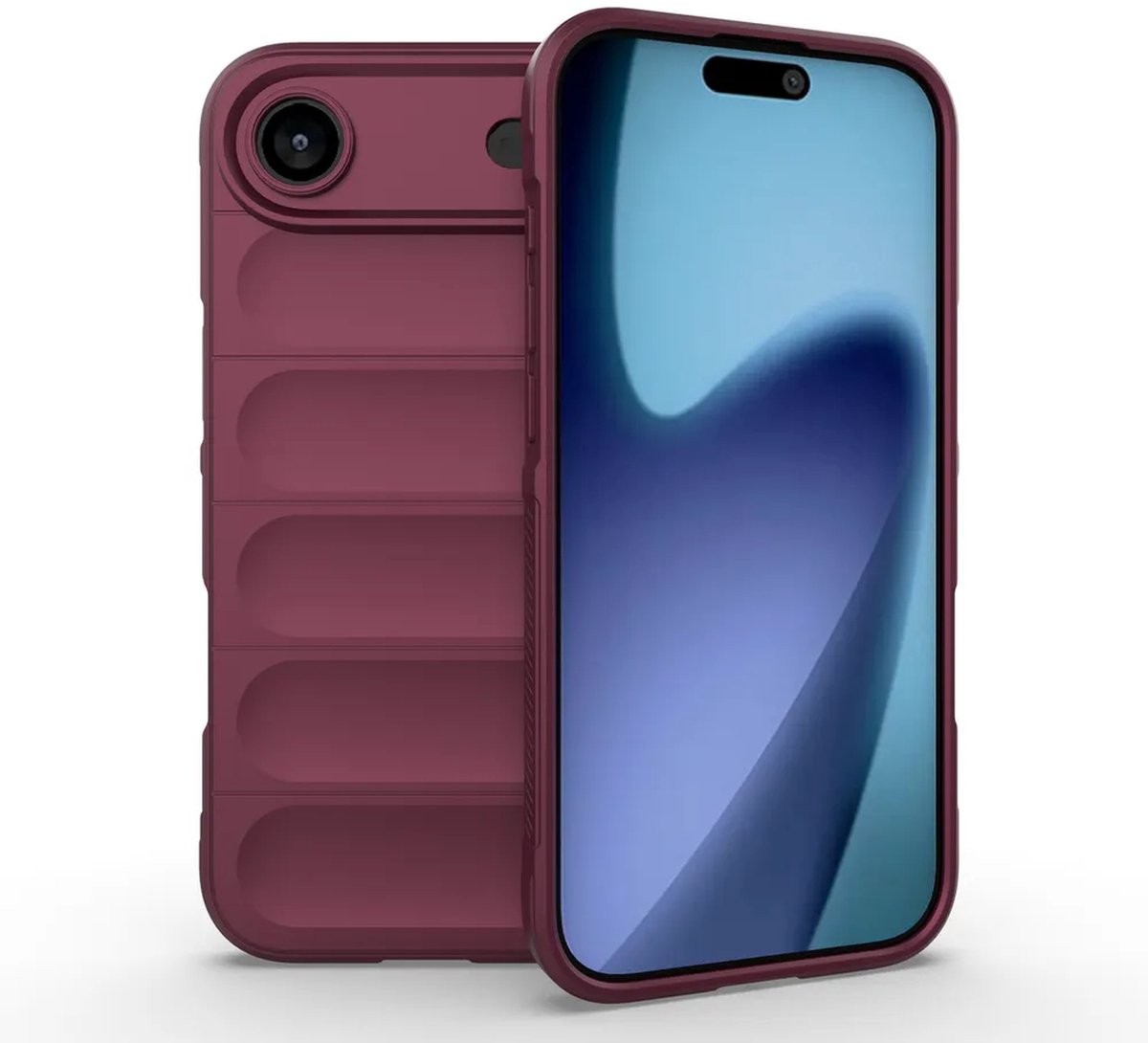 MobyDefend Hoesje - Geschikt voor iPhone Air - TPU Gripcase - Donkerpaars