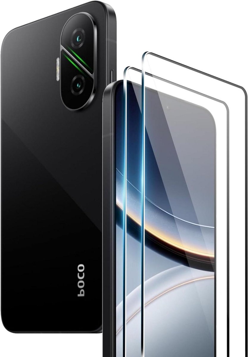 Gehard Glas Screenprotectors voor Xiaomi POCO F7 - 2 Stuks + Camerabescherming [Krasbestendig] [Hardheid 9H]