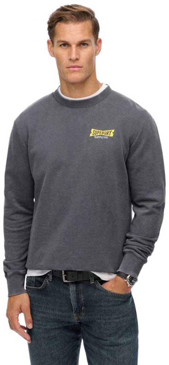 Superdry Heritage Tab Loose Fit Sweatshirt L Man Blauw