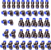 HUAZIZ Air de 40 Push rapides pneumatiques 8 mm, 4 formes, connecteurs pneumatiques droits / droits / coudés / en T / en Y