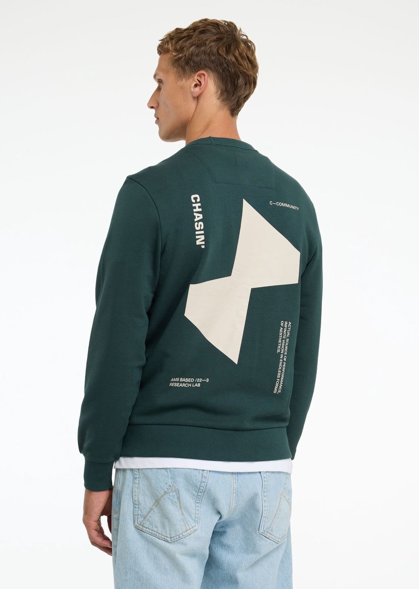 CHASIN' Heren Sweater - Toby Wave - Donkergroen