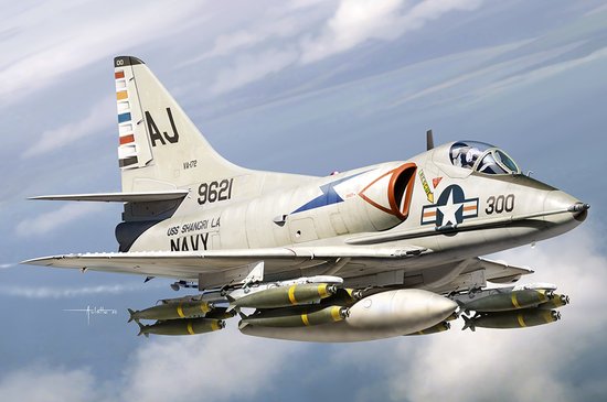 HobbyBoss Kit de modélisme Véhicules militaires - 81789 Douglas A-4C Skyhawk - Chasseur à réaction américain Plastique - 1:48 -