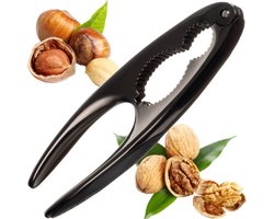 Notenkraker - Stevige Notenkraker - Metalen Nootkraker - Duurzaam - 16 cm - Sterke Houten Notenkraker - Noten Tang - Dark Gray